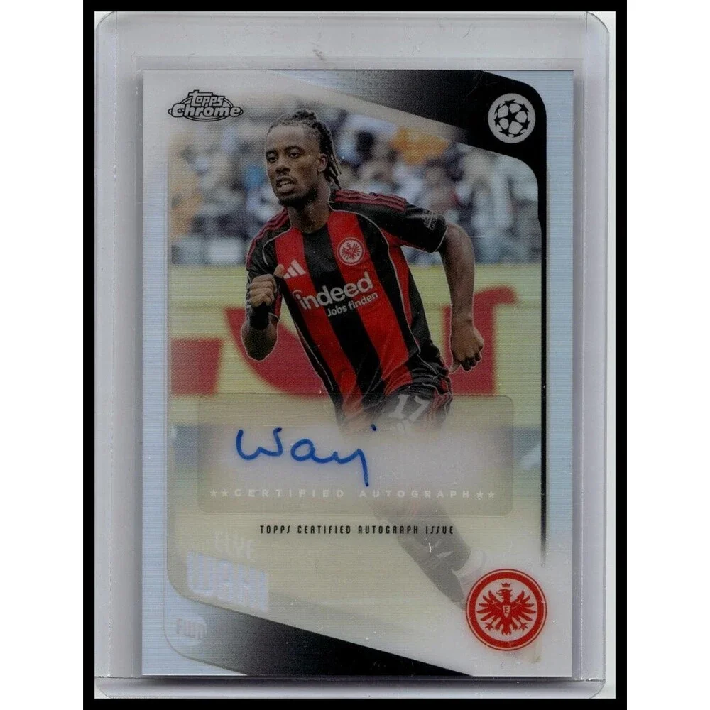 2025-26 Topps Chrome UEFA Elye Wahi #CA-EL Frankfurt Chrome Autographs